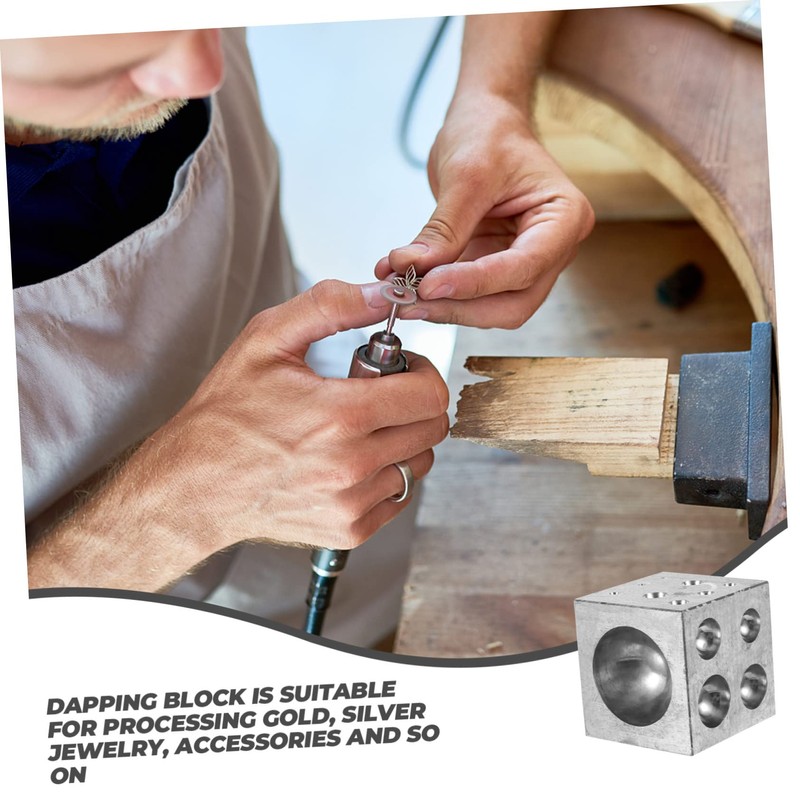 LALAFINA 18holes Doming Block Jewelry Processing Tool for DIY Metal