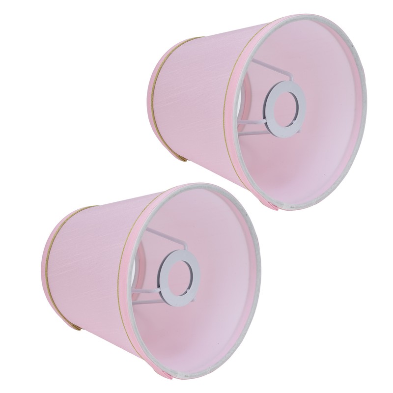 2PCS European Style E14 Lamp Shade Pink Lampshade for Chandelier