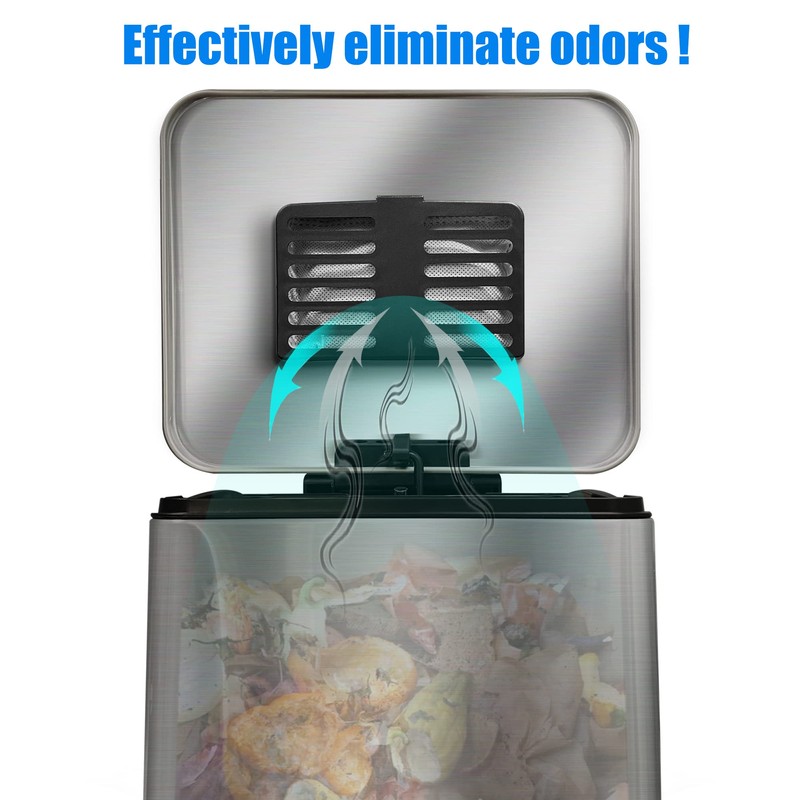 Shurex Trash Can Deodorizer Kit Stick-On Activated Carbon Odor Eliminator