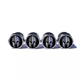 BGM Spartan Police Blue Line Valve Stem Caps - Set of Four - Fits on all Vehicles