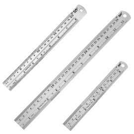 Bestgle Stainless steel straight edge ruler measuring tool 15 20 30 cm, convenient for use as a straight drawing or measuring instrument.