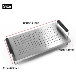 Adjustable Grill Warming Rack for Blackstone 17 22 28 36 Inch Grill, Stainless Steel Grill Warming Rack for Weber Charbroil Camp Chef and Most Tabletop Flattop Grill Accessories