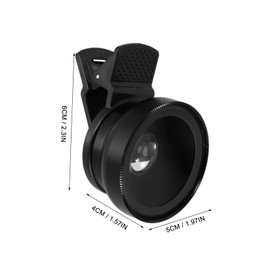 VILLFUL 1 Set Clip Phone Lens Super Wide Angle Macro Lenses for Stunning Travel Photography Lightweight Portable Durable Materials Compatible with Smartphones