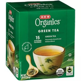HEB H‑E‑B Organics Green Pyramid Tea Bags 2 Boxes
