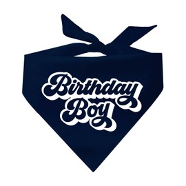Birthday Boy Retro Theme Dog Bandana (Assorted Colors)