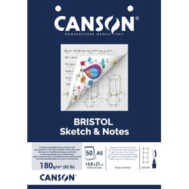 CANSON Bristol A5 Perforated Pad 180gsm (Pack of 50)