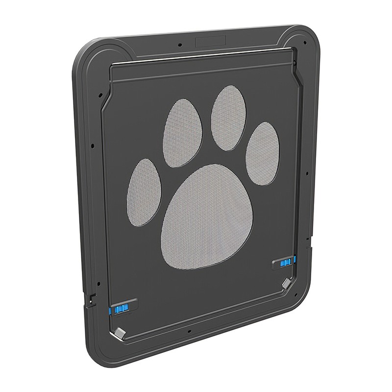 Pet Screen Door Magnetic Flap Screen Automatic Lockable Black Door