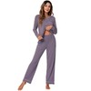 WiWi Womens Viscose from Bamboo Pajamas Set Soft Long Sleeve
