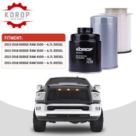 Fuel Filter Water Separator and Oil Filter Set Fits for Dodge Ram 6.7L Cummins Diesel 2013-2018 2500 3500 4500 5500 Replaces# 68197867AA 68157291AA 5083285AA