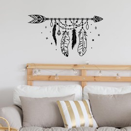 Vinyl Wall Decal Beautiful Dream Catchers Native American Design Stickers Mural Large Decor (g7500) Black