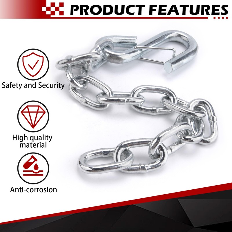 15-Inch Towing Safety Chain - Tie Down Trailer Safety Chains