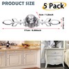 5 Pack Crystal door handles, handles for cupboards draws, Drawer