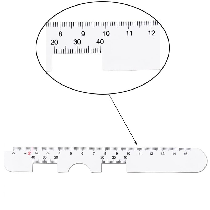 10 Pcs Optical Vernier PD Ruler Pupil Distance Measuring Ruler