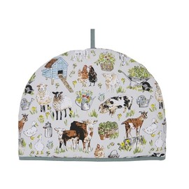 Ulster Weavers - Farm Animals Tea Cosy (35 x 35cm) - 100% Cotton - Duck & Sheep Teapot Warmer - Farm Animals Tea Cozy - Sheep Tea Cosy - Kitchen Accessories - Kitchen Gifts - Sheep Gifts/Chicken Gifts