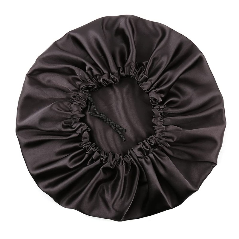 ELIHAIR Gorro de dormir sedoso de satén para cabello rizado,