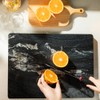 Adolif Natural Black Marble Pastry and Cutting Board, 12x16x0.7 Inch,