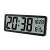Silent Digital Wall Clock, with Large LED Temperature Display, Portable