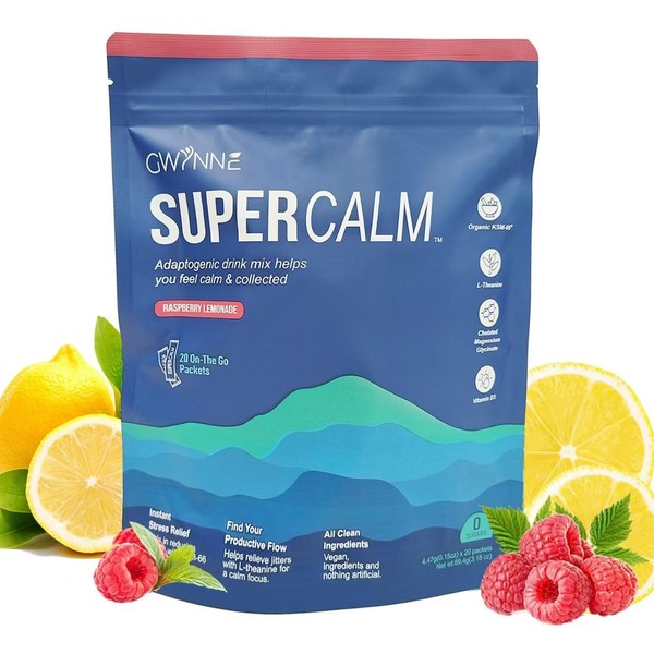 GWYNNE Mezcla De Bebidas En Polvo Supercalm Suplementos Frambuesa E