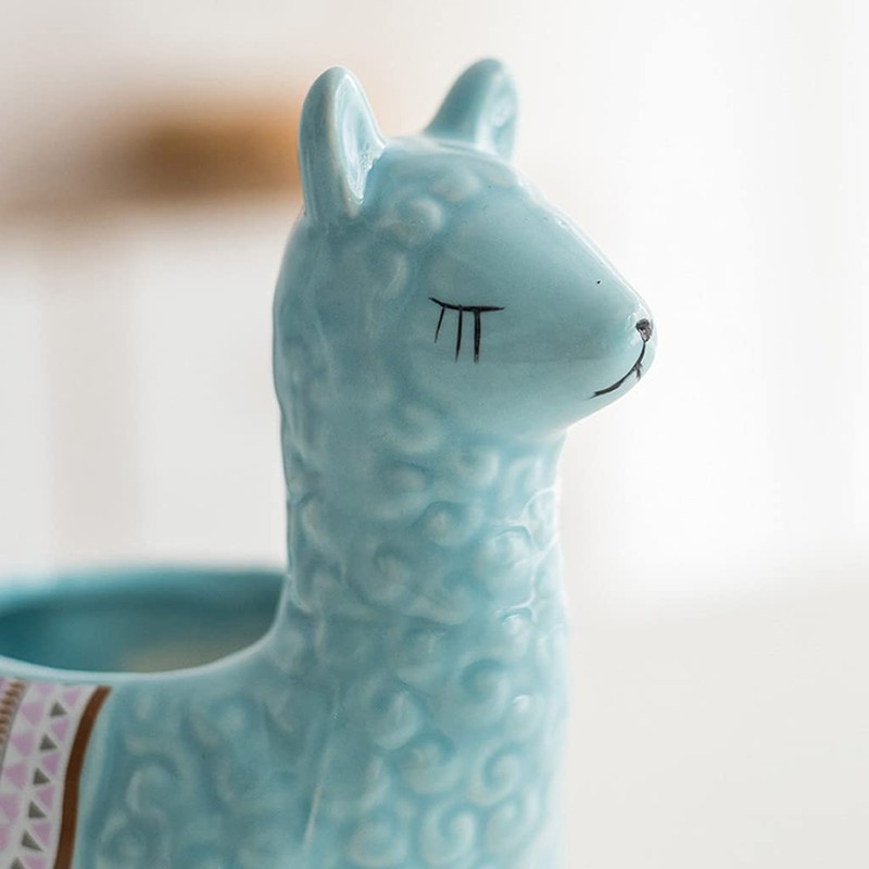 Diarypiece Beautiful Alpaca Flower Pot Planter Flower Pot for Windowsill,