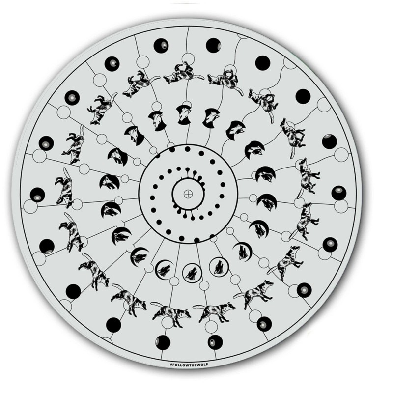 Plastic Waffles DJ Follow The Wolf #3 Animated Slipmat Turntable
