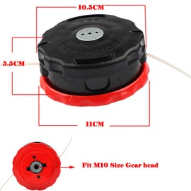 Universal fit Trimmer Head Weed Eater Bump Feed No-disassembly Load Trimmer Line Replacement for Lots of Type Straight Shaft Trimmers M8 M10 M12 Gearbox.