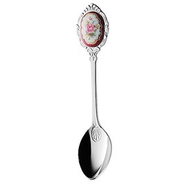 Takakuwa Metal Rim Rose Teaspoon, Silver 002573