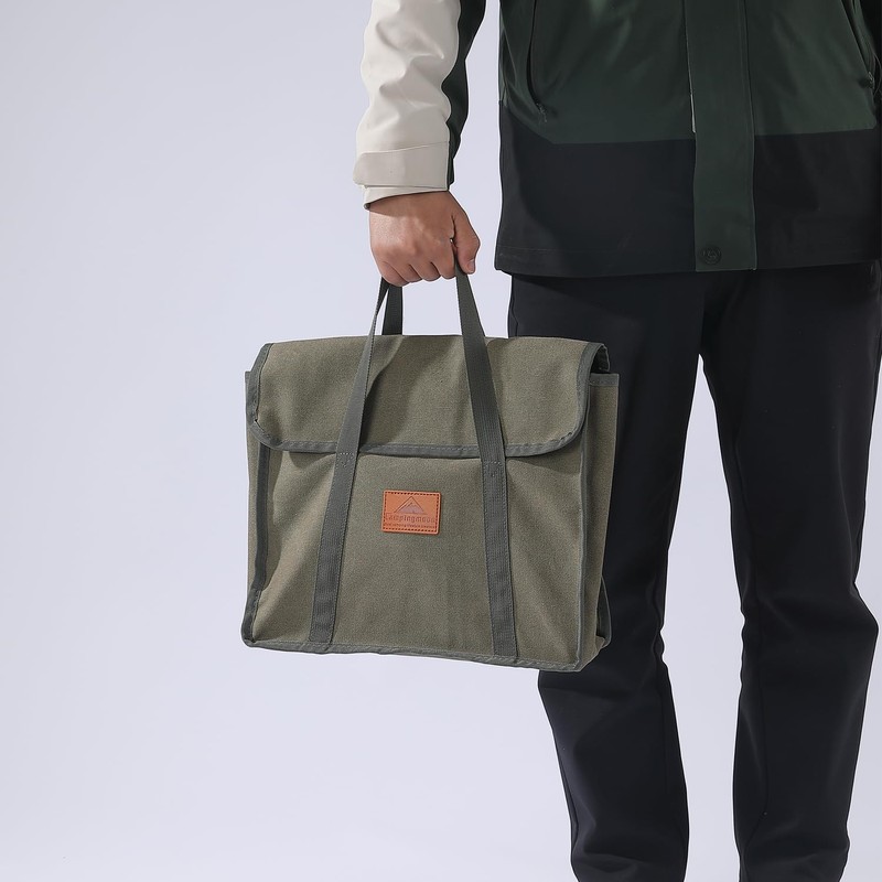 CAMPINGMOON Heavy Duty Canvas Carry Bag Storage Bag with Nylon
