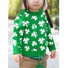 Infant St. Patrick's Irish Clover Shamrock Knitted Pullover Clover Sweater
