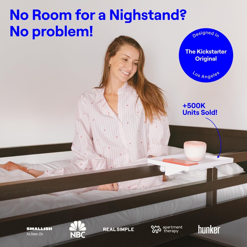 BedShelfie Bedside Shelf for Dorm Room Bunk Bed & Top
