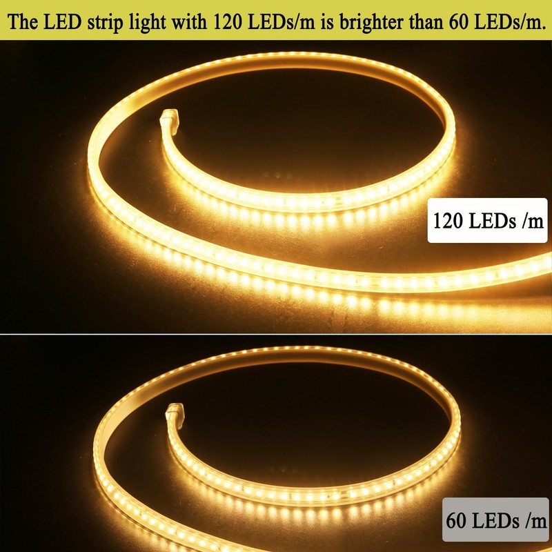 Q.Laomi LED Strip 2 m, Super Bright LED Strip 220