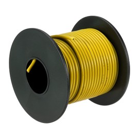 MECCANIXITY 18 Gauge Wire Silicone Wire 18AWG Electrical Wire Stranded Wire Tinned Copper Wire High Temperature Hookup Wire Yellow 15m/49.2ft for Car Model Manipulator Electric Appliances