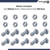 M8 Nuts & Bolt 10 Pack (M8 x 16mm Bolts