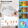 Crystal Chandeliers Flush Mount LED Ceiling Light Fixture, 5000K Daylight