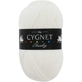 Cygnet Chunky Knitting Yarn 100g 100% Acrylic 208 White
