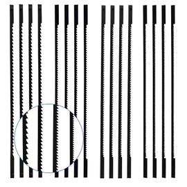 Dalephoric Scroll Saw Blades Set, Fine Cut Scroll Saw Blades, Scroll Saw Blades with Pin 10/15/18/24 Teeth, Fixed Scroll Saw Blade for Wood, Plastic, Foam Pack of 16