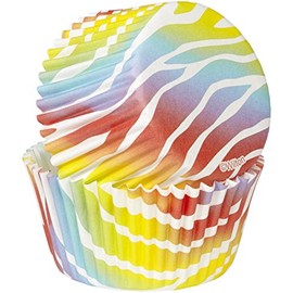 Wilton 415-2125 75 Pieces Zebra Brights Standard Baking Cup, Multicolour