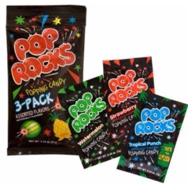 POP ROCKS Popping Candy 3 CT Pack 3 Flavors Watermelon Strawberry Tropical Punch