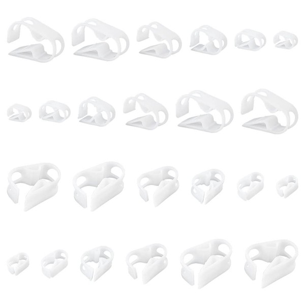 AHANDMAKER 24 Pcs Plastic Tubing Clamps, 6 Size Adjustable Tube