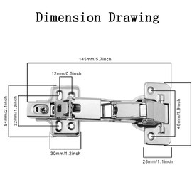 2 pcs 165 Degree Soft Close Fully Covered Frameless Hinge Hydraulic Adjustable Installation Hinges for Corner Kitchen Cabinets Wardrobes
