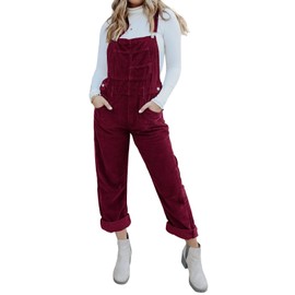 Onedreamer Womens Corduroy Overalls Adjustable Straps Baggy Bib Corduroy Jumpsuit Casual Corduroy with Pockets