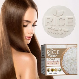 Festes Shampoo mit Gelée Royale, Shampoo Seife, Hair Regrowth Shampoo Soap Reis, Haarwuchs Shampoo Bar, Shampoo Gegen Haarausfall, Anti Haar kräuseln,Anti Schuppen & Anti Juckreiz, 100g