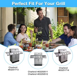 Adviace Grill Replacement Parts for Charbroil 463251713 463250512 463250511 Grills, Heat Plate Trough G517-6600-W1 for Char-Broil/Charbroil Grill Model 463250512 463251713 463250511