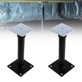 RULLINE 2-Pack Adjustable Floor Jacks, 12.5-16.5 Inch Heavy-Duty Support Posts for House Leveling, Mini Screw Jacks for Lifting and Stabilizing Floors, Decks, and Crawl Spaces