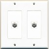 RiteAV - 2 Port Coax Cable TV- F-Type - Dual