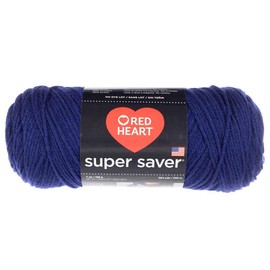 Craft County Size 4 (Medium) 100% Acrylic Fiber Yarn – Variety of Color and Pattern Options – for Crochet, Knitting, and Weaving (Soft Navy)