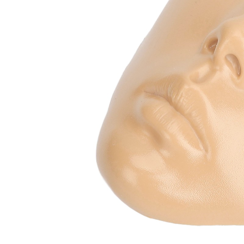 Makeup Practice Face with Plastic Stand 5D Silicone Full Face
