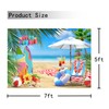 ANKOLLE 7x5ft Hello Summer Hawaiian Beach Backdrop for Photography Tropical