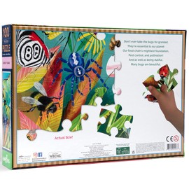eeBoo: Love of Bugs - 100 Piece Puzzle - 24 x 16 Kids Jigsaw, Glossy Pieces, Children Ages 5+