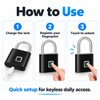 Fingerprint Padlock for Keyless Access – Rechargeable Zinc Alloy Lock