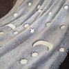 Buddy & Barney Glow-in-the-dark Galaxy Blanket - soft cosy fleece,
